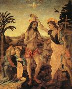  Leonardo  Da Vinci The Baptism of Christ oil painting picture wholesale